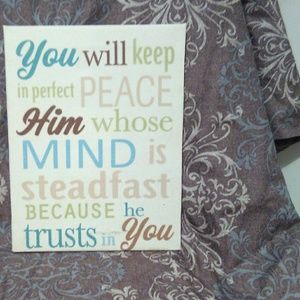 Cute wall decor with faith quote